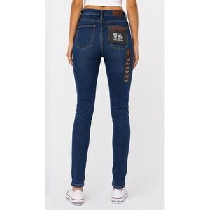 Smith & Rouge No 75 High Rise Skinny Dark Wash Jeans Long Length Womens Sz 28x34